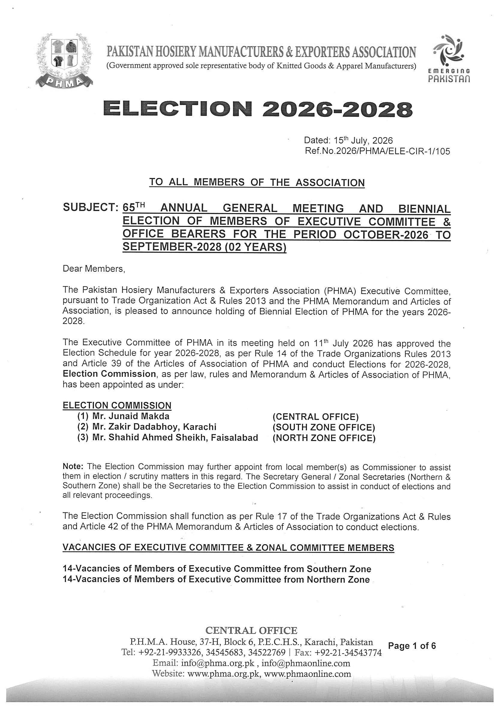 Election Schedule